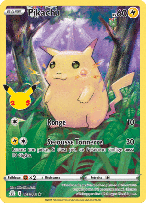 Pikachu 5/25 - Carte Pokémon EB Célébrations