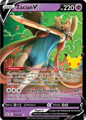 Zacian V 16/25 - Carte Pokémon EB Célébrations